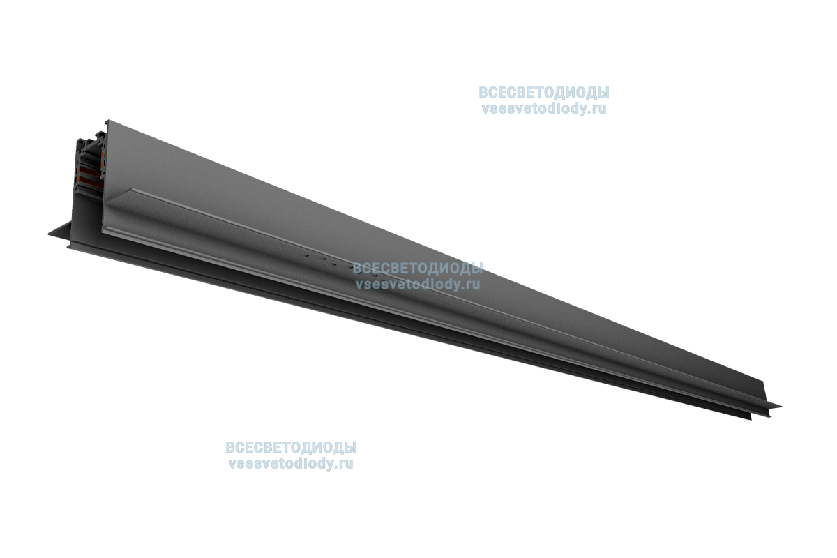 Шинопровод для трековых светильников Т-48 V53 3000мм (черный) встраиваемый
